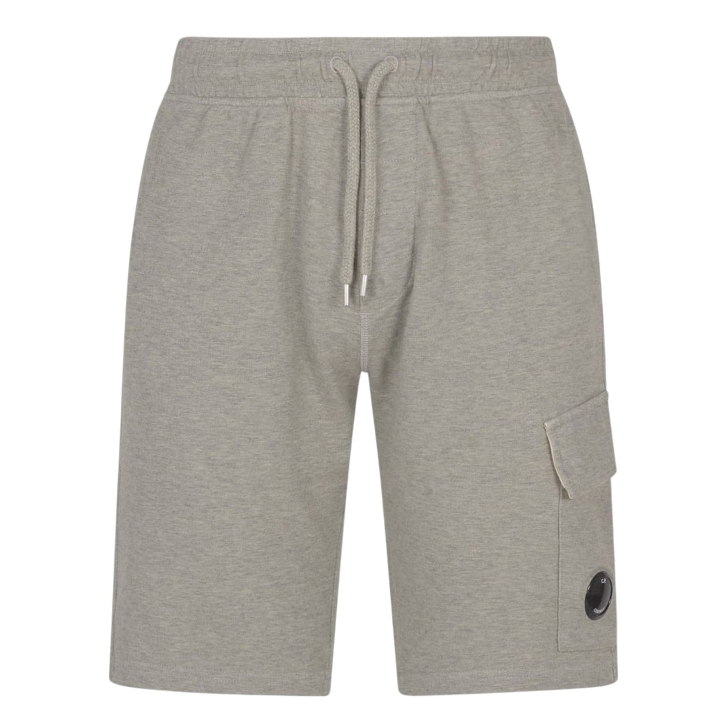 C.P. Company Light Fleece Cotton Lens Melange Grey Shorts