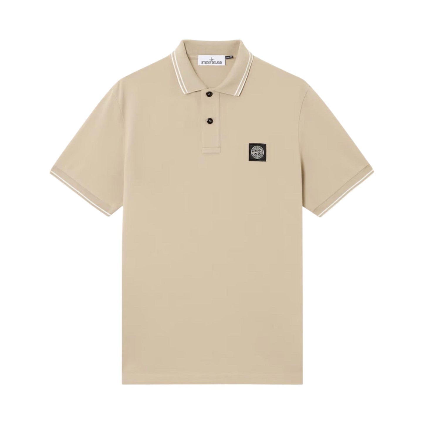 Stone Island Organic Cotton Elastane Pique Desert Polo Shirt