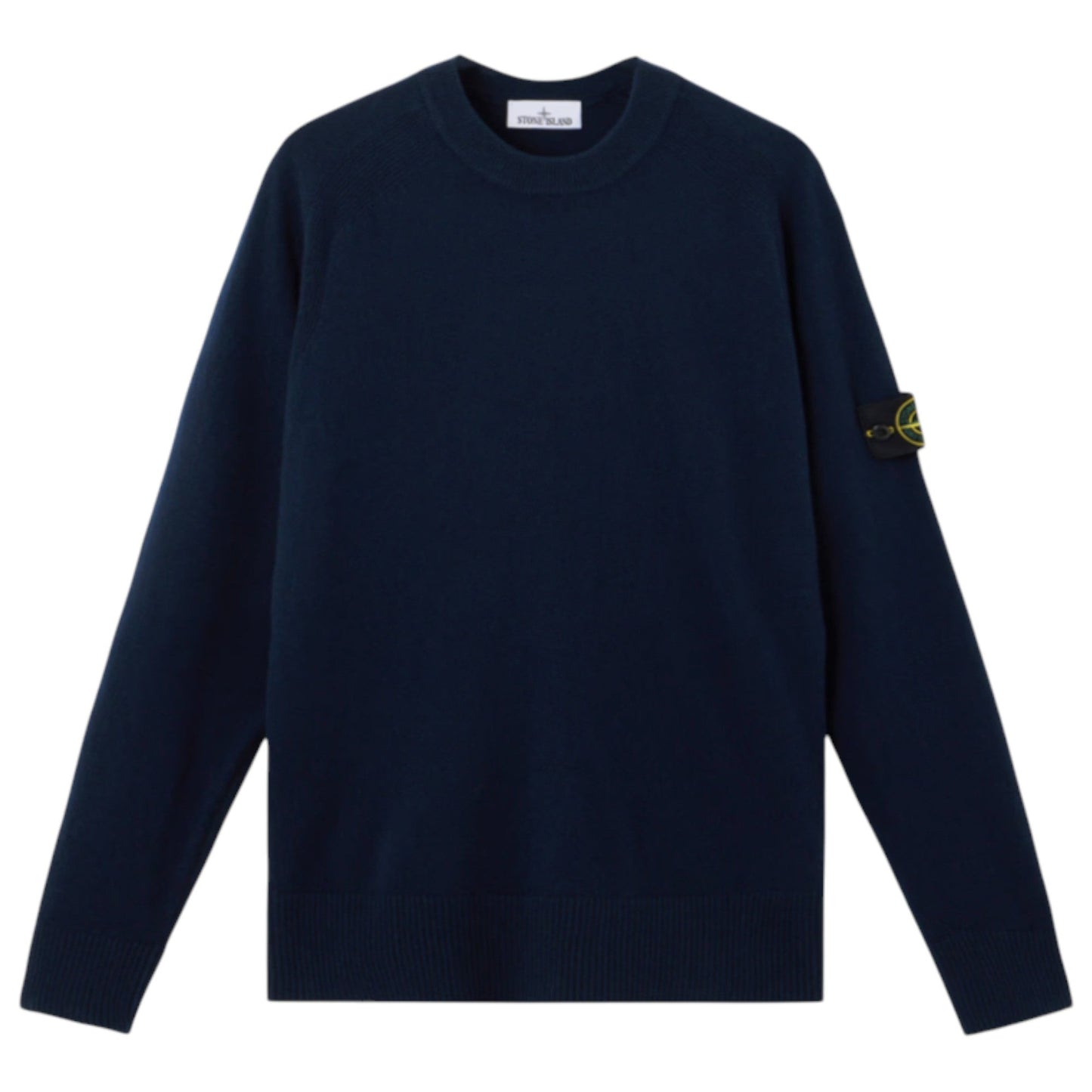 Stone Island Light RWS Geelong Wool Navy Raglan Sleeves Sweatshirt