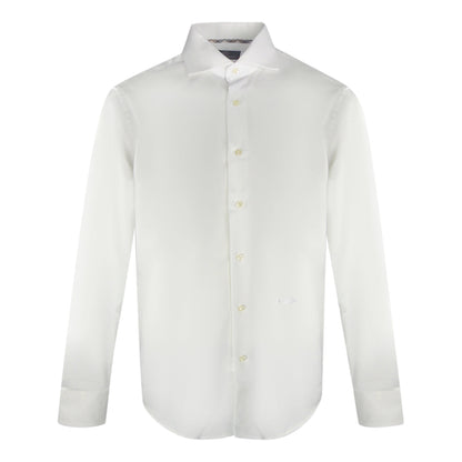 Aquascutum Plain Long Sleeve White Shirt XS