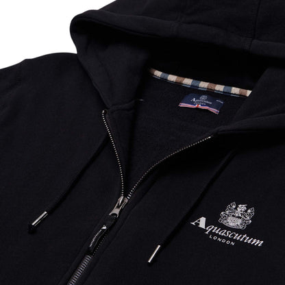 ACTIVE SMALL LOGO FULL ZIP HOODIE  FLEECE black S
