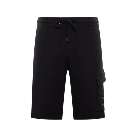 C.P. Company Cotton Lens Black Shorts