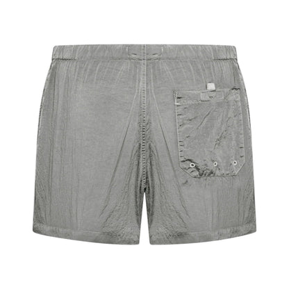 Stone Island Crinkled Nylon Pearl Grey Swim Shorts