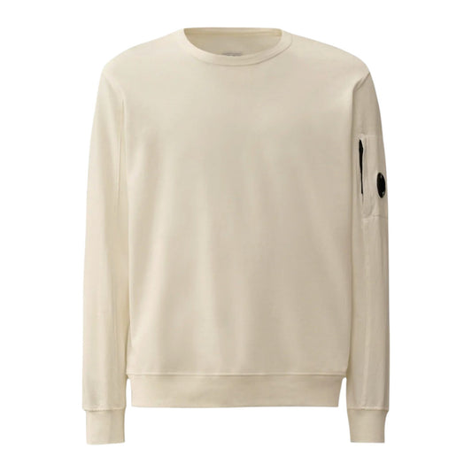 C.P. Company White Light Fleece Lens Sweatshirt