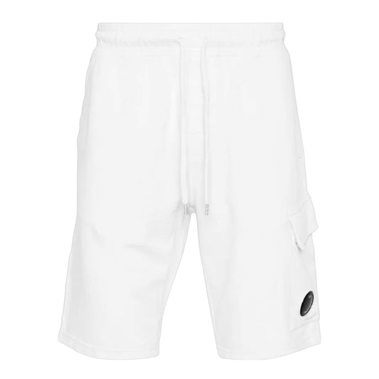 C.P. Company Cotton Lens White Shorts