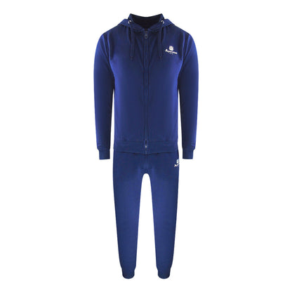 Aquascutum Aa_Ow04_St004Ogo Zf Hoodie Navy St004 Navy Blue Zip Hoodie And Track Pants Set Male - Style Centre Wholesale