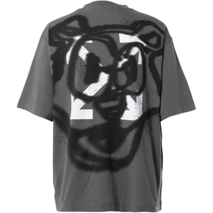 Off-White Teddy Arrow Logo Over Skate Fit Steel Iron T-Shirt