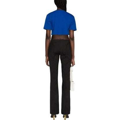 Off-White Stamp Ribbed Cropped T-Shirt XS