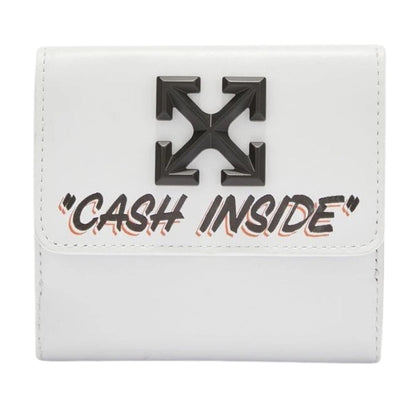 Off-White Quote Logo White Jitney French Purse