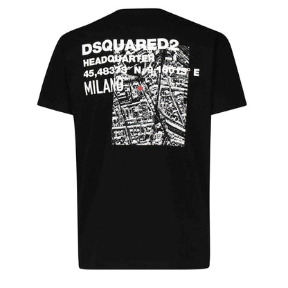 Dsquared2 Ceresio Map Cool Fit T-Shirt Black S