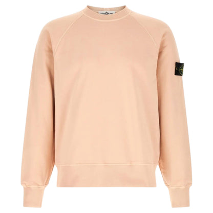 Stone Island Organic Cotton Pale Pink Peach Sweatshirt