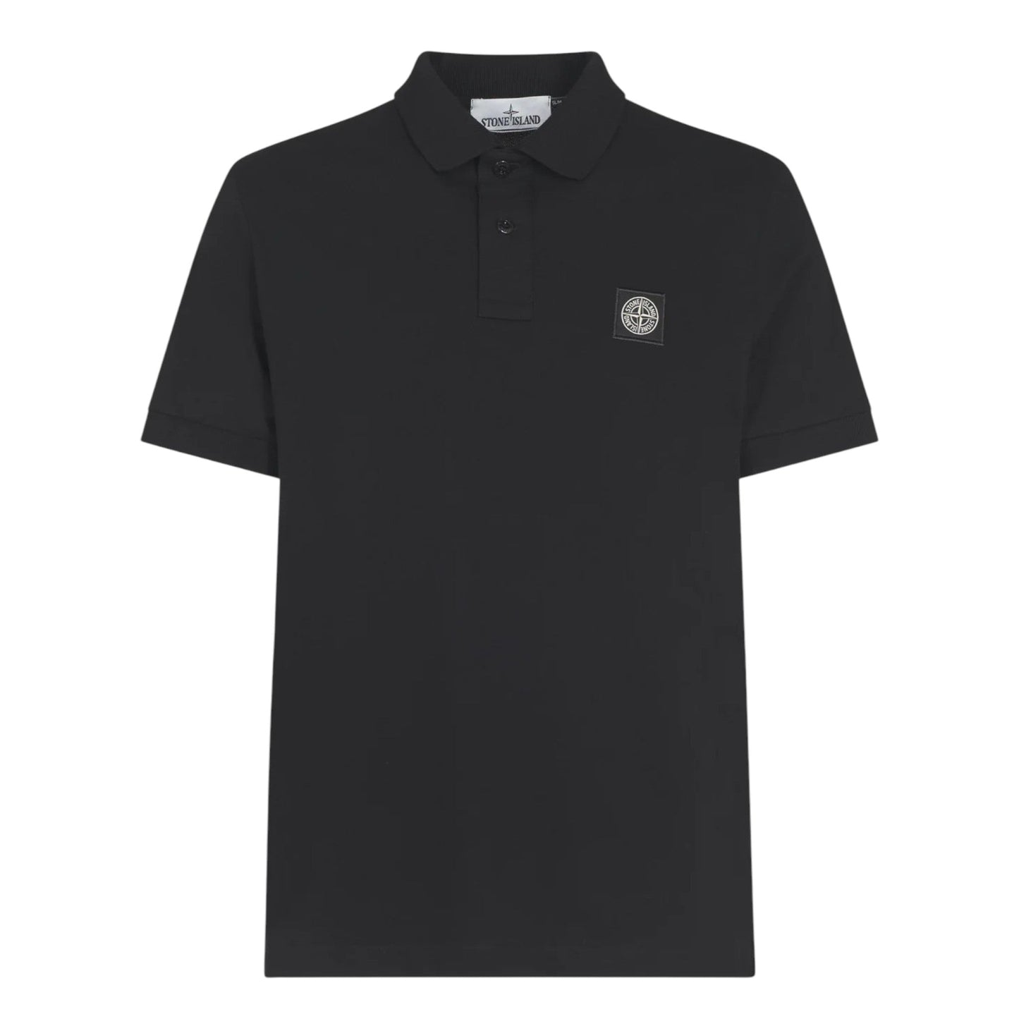 Stone Island Black Cotton Polo