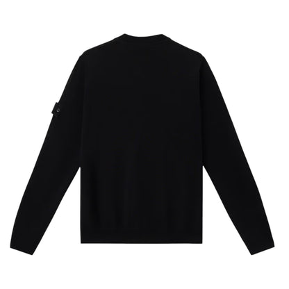 Stone Island Light RWS Pure Wool Ghost Black Sweatshirt