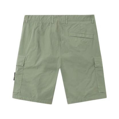 Stone Island Stretch Cotton Tela 'Paracadute' Sage Green Cargo Shorts