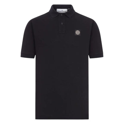Stone Island Black Cotton Polo