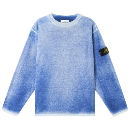 Stone Island Raw Hand Light Organic Marine Blue Sweatshirt