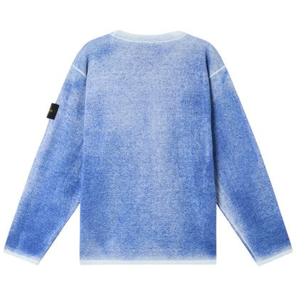 Stone Island Raw Hand Light Organic Marine Blue Sweatshirt