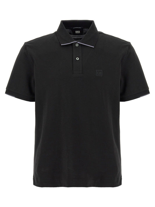 C.P Company Metropolis Series Black Polo Shirt