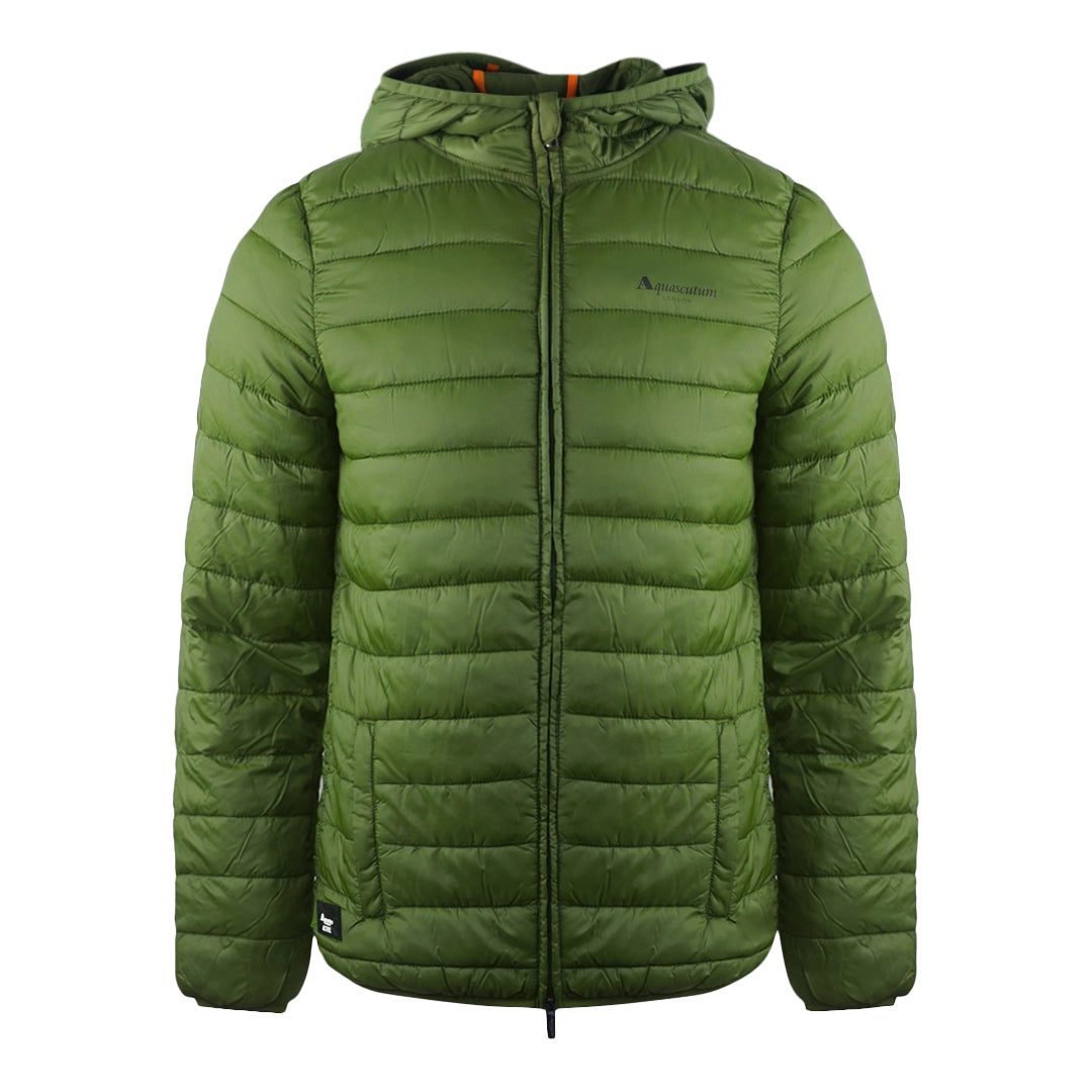 Aquascutum London Logo Army Green Active Hoodie Jacket