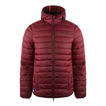 Aquascutum London Logo Bordeaux Red Active Hoodie Jacket - Style Centre Wholesale