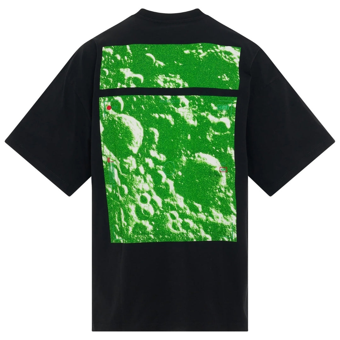 Off White Moon Tab Oversized Fit Black T Shirt
