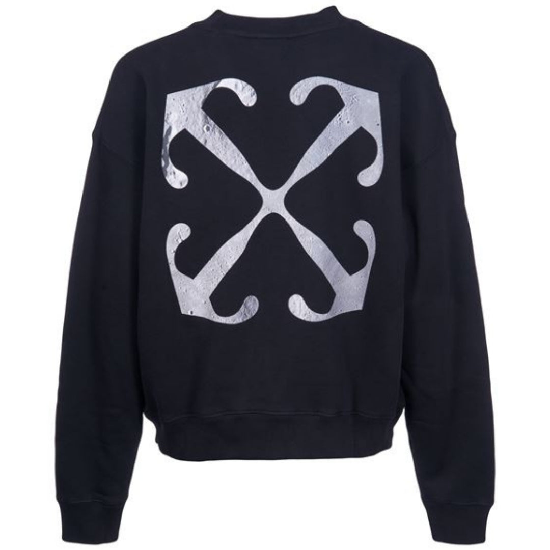 Off White Lunar Arrow Skate Fit Black Sweatshirt - Style Centre Wholesale