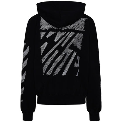 Off White Scribble Diag Boxy Black Oversized Hoodie - Style Centre Wholesale