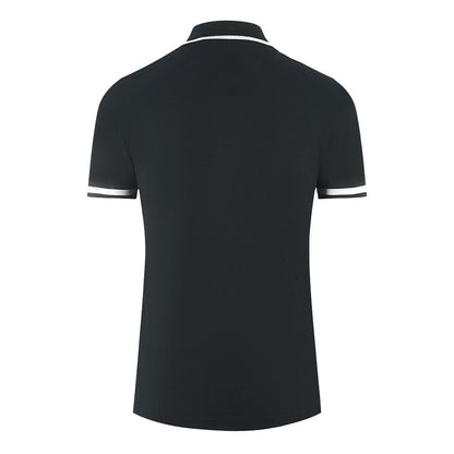 Aquascutum London Union Jack Black Polo Shirt