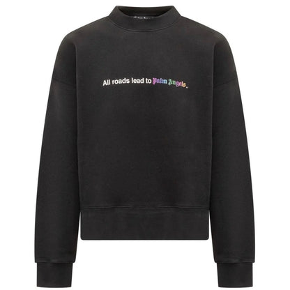 Palm Angels All Roads Roads Lead To Palm Angels Black Sweatshirt