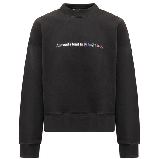 Palm Angels All Roads Roads Lead To Palm Angels Black Sweatshirt
