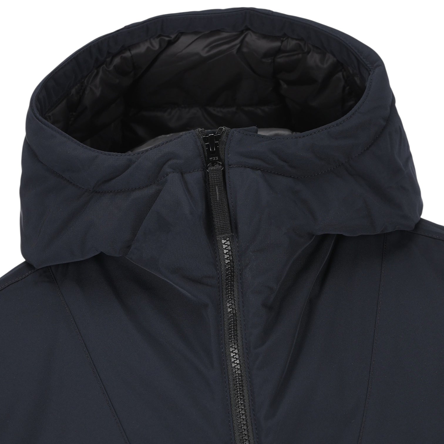 Stone Island, Navy Padded Micro Twill Jacket - True Labels
