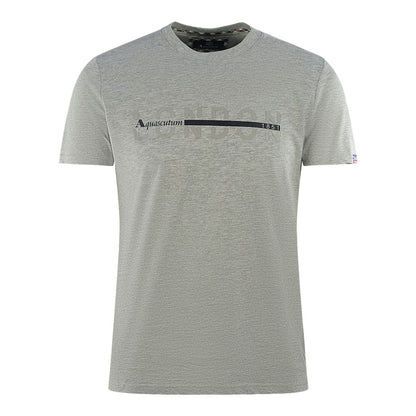 Aquascutum London 1851 Split Logo Grey T Shirt