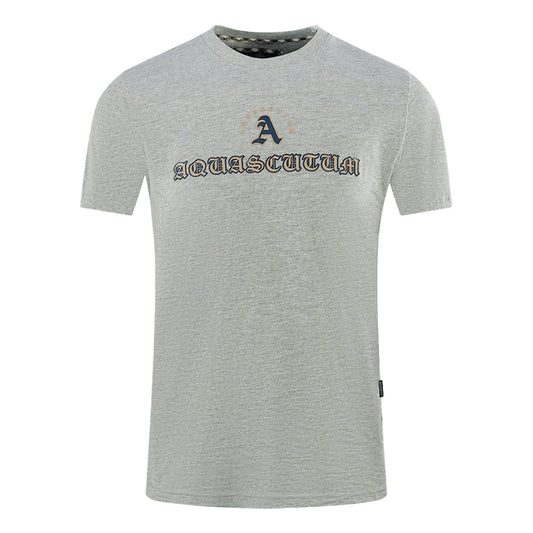 Aquascutum Script Logo Grey T Shirt - Style Centre Wholesale