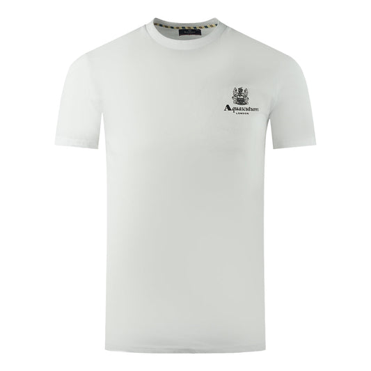 Aquascutum Active Small Logo Pocket Optical White T-Shirt AA FW23 TS004 01 - Style Centre Wholesale